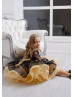 Black Star Tulle Sparkly Flower Girl Dress Photoshoot Outfit